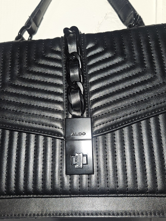 Aldo Handbags - ALDO Quilted Black Chain Top-Handle Shoulder Bag